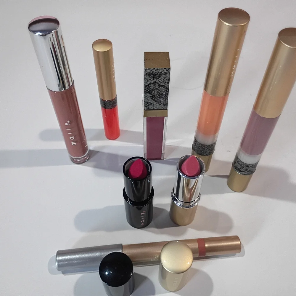Mally Beauty Lipstick & Lip Gloss Bundle | Nude & Rose Shades‎